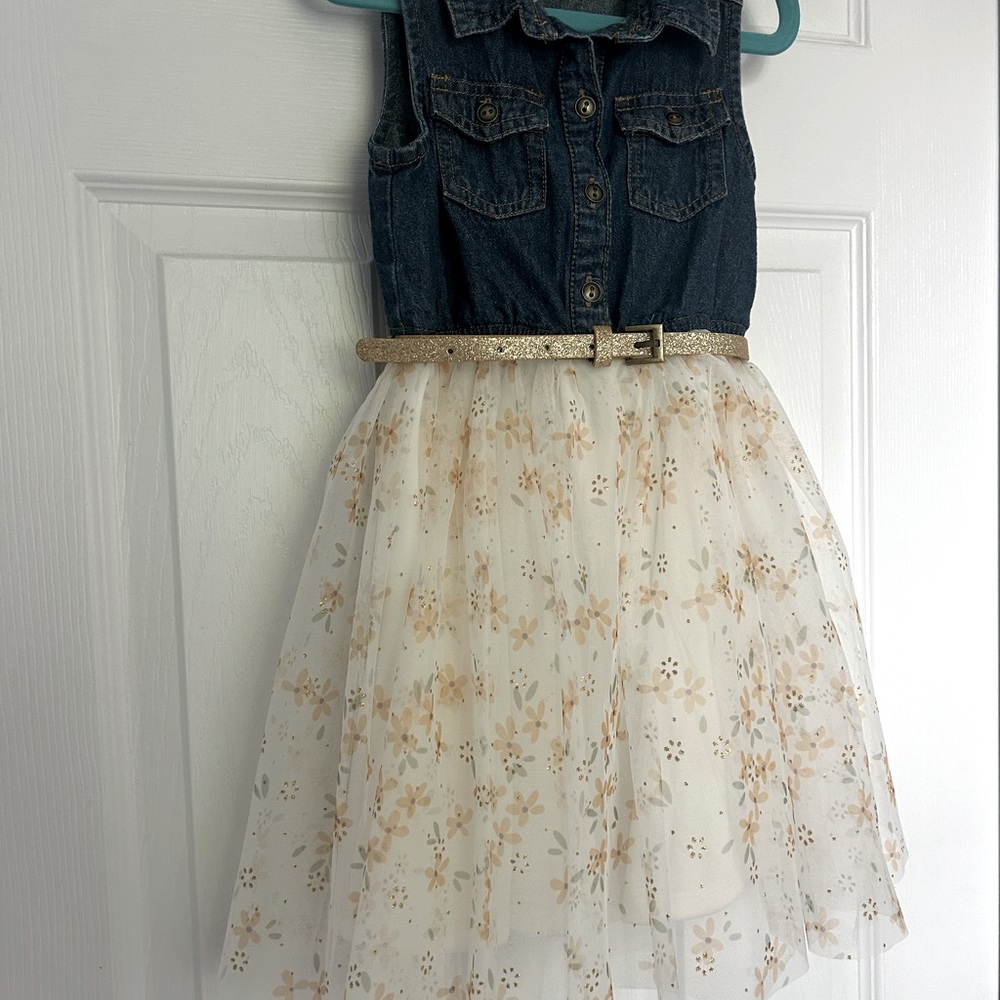 EUC Zunie Jean and Tulle Dress